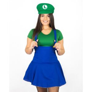 Fantasia Luigi Bros Feminino - Adulto